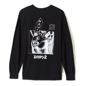 Braindead / mondo Long Sleeve Graphic Tee Size Small Black S